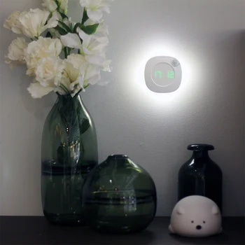 

Motion Sensor Night Light with Time Clock for Home Bedroom Stairs Wall Lamp Brightness Charging Battery Power Infrared Sensor