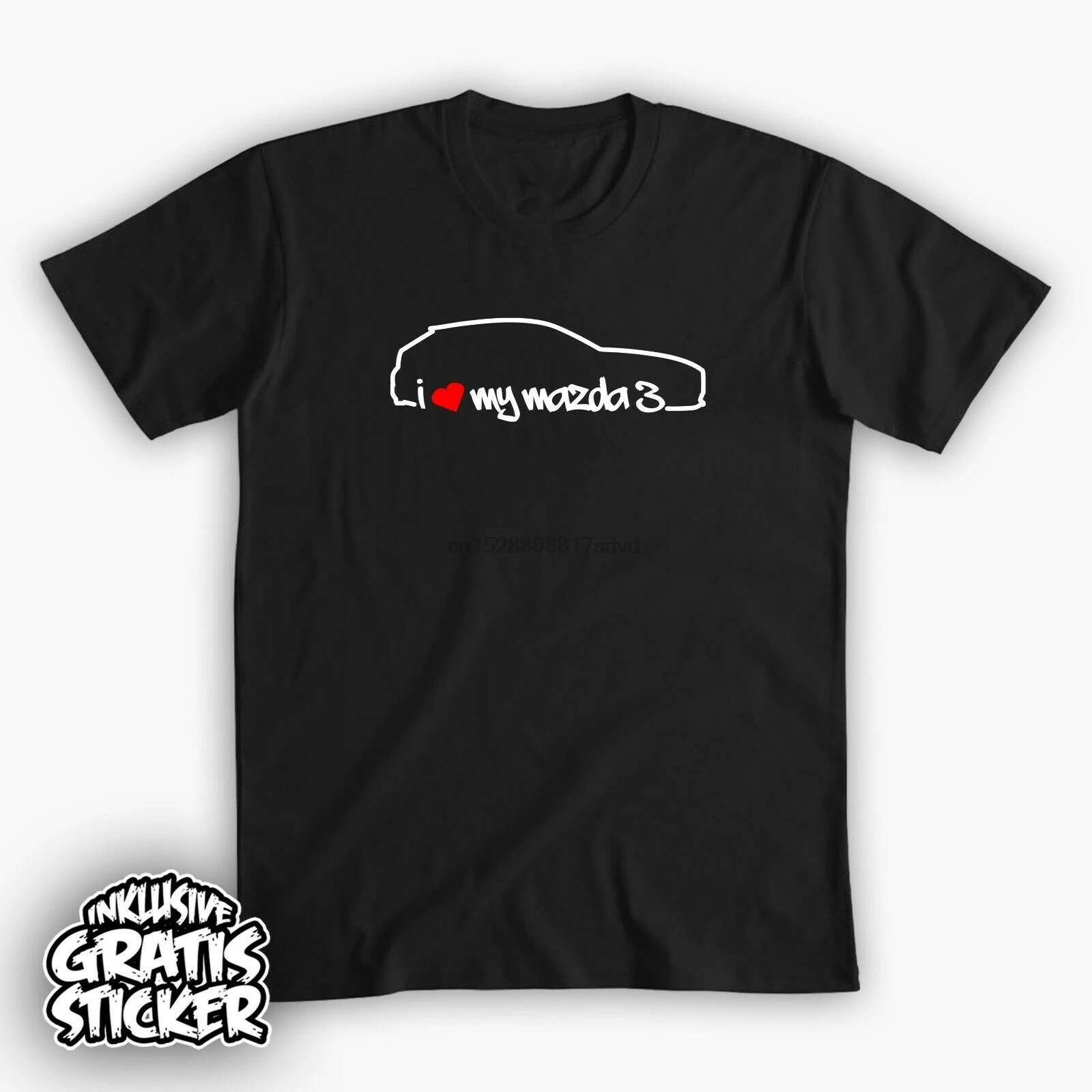 Футболка Mazda 3 с бесплатной наклейкой L Love My Sportsline skyфитнес JDM- show оригинальное