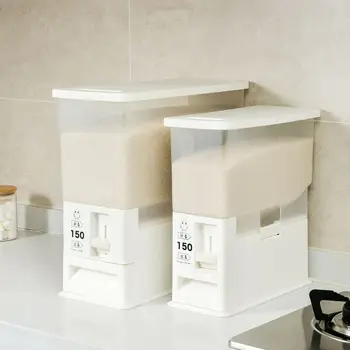 

Automatic Kitchen Rice Storage Bucket Moisture-proof Sealed Cereal Dry Food Box Grain Storage Bin Rice Container