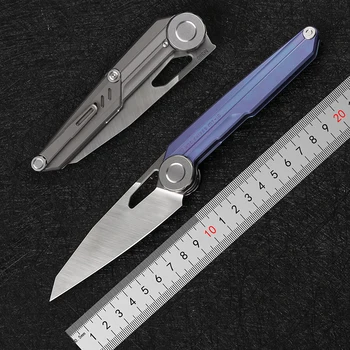 Cheap NOC New MT10 Folding Knife M390 Blade Titanium Handle Tactical Camping Cutter Pocket Knives Outdoor Survival Knives EDC Tool
