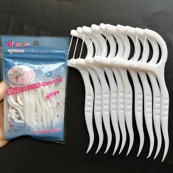 

60/120PCS Dental Floss Stick Flossing String Tooth Picks Flossers Teeth Plaque Oral Care tools