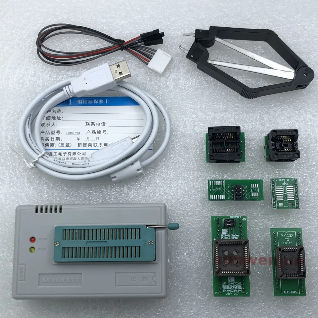 V10.27 XGecu TL866II Plus USB программатор с поддержкой 15000 + IC SPI Flash NAND EEPROM MCU PIC AVR замена TL866A