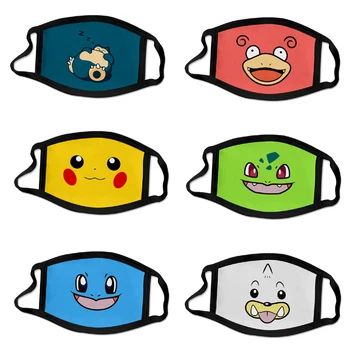 

1pcs New 2020 pokemon Children Cotton Face Mouth Pikachu Dustproof Cover reutilizable washable Anti Dust Kid Anime Face Mask