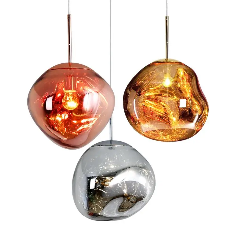 Ceiling Lamp E27 Modern Industrial Lava Pendant Light Thickened Glass Hanging 