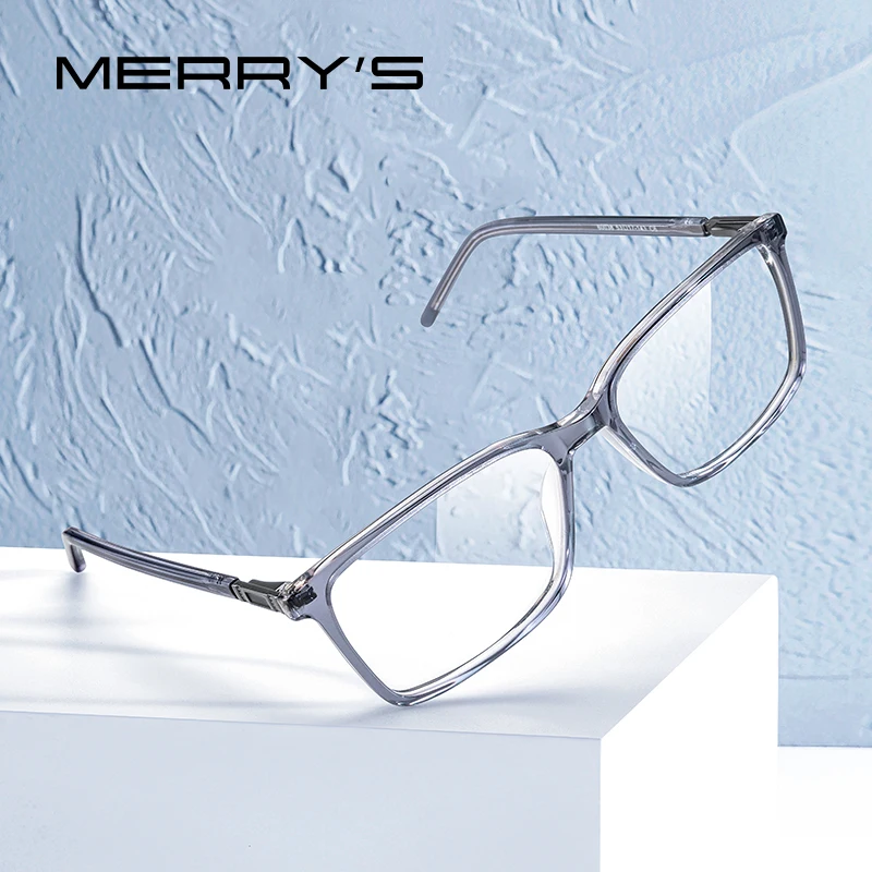 MERRYS DESIGN Men Acetate Glasses Frames Classic Square Optics Frame Luxury Prescription Glasses Frames Optical Eyewear S2038