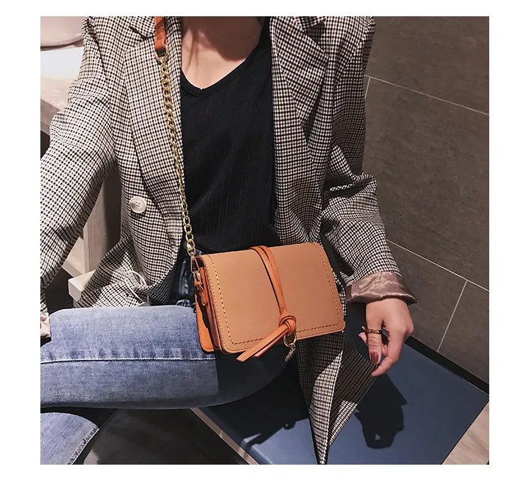

Korean three-dimensional qualitative small square bag single-shoulder