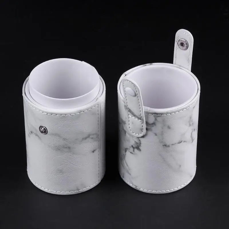 Путешествия PU Marbling макияж кисти подставка для ручек, для хранения косметичка