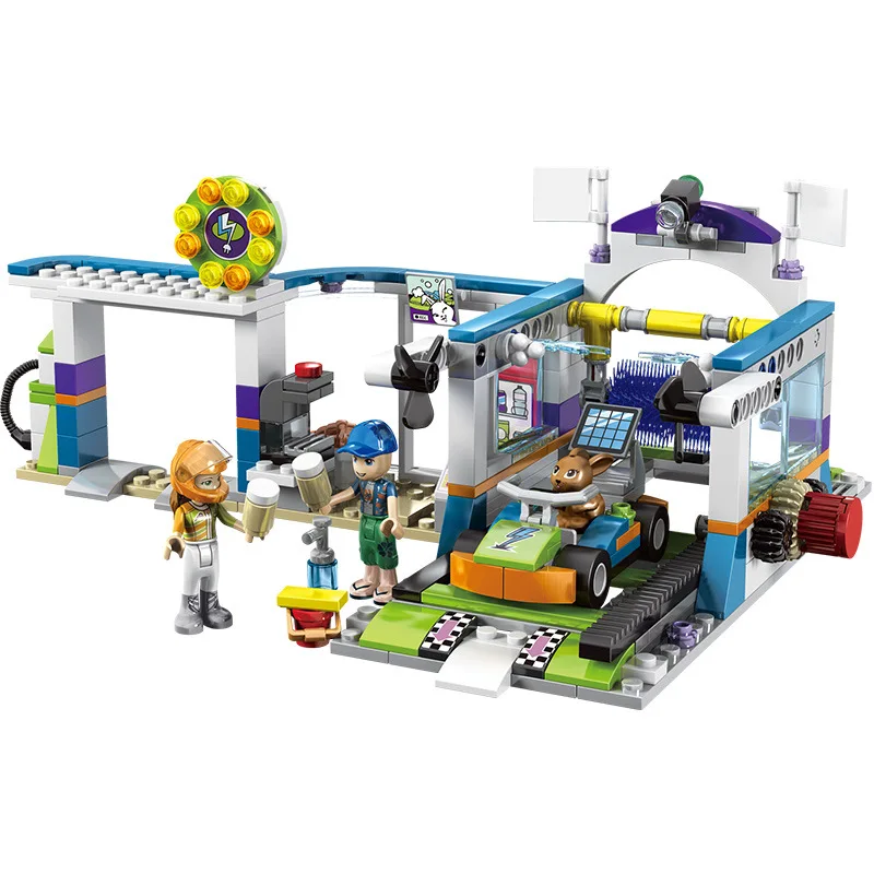 534pcs City Outing Camper Bus Car Building Blocks Friends Bricks Educational Toy