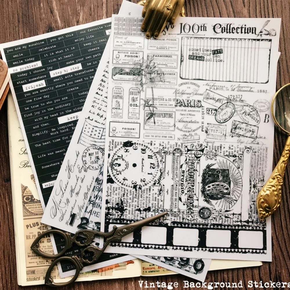 3 листа/пакет винтажная газета черная белая Бархатная Бумага сделай сам