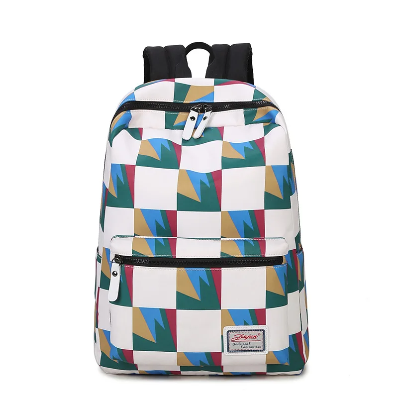 

Canvas Printed Backpack Men And Women Korean-style Trend Large Capacity Computer Backpack High School College Student School Bag