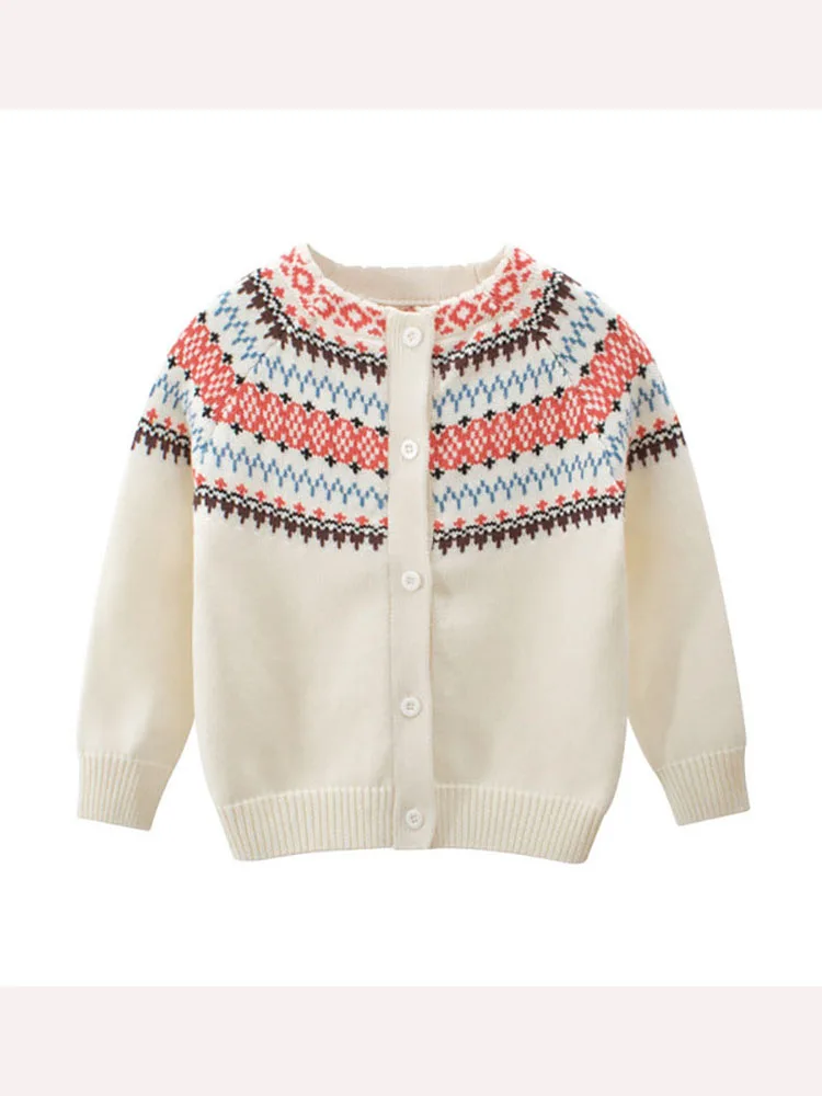 Fashion New Hot Sale Winter Sweaters Children's Clothes Baby Girls Boys Clothing Toddler Kids Boy Girl Sweater Smile Top Wear - Цвет: Слоновая кость