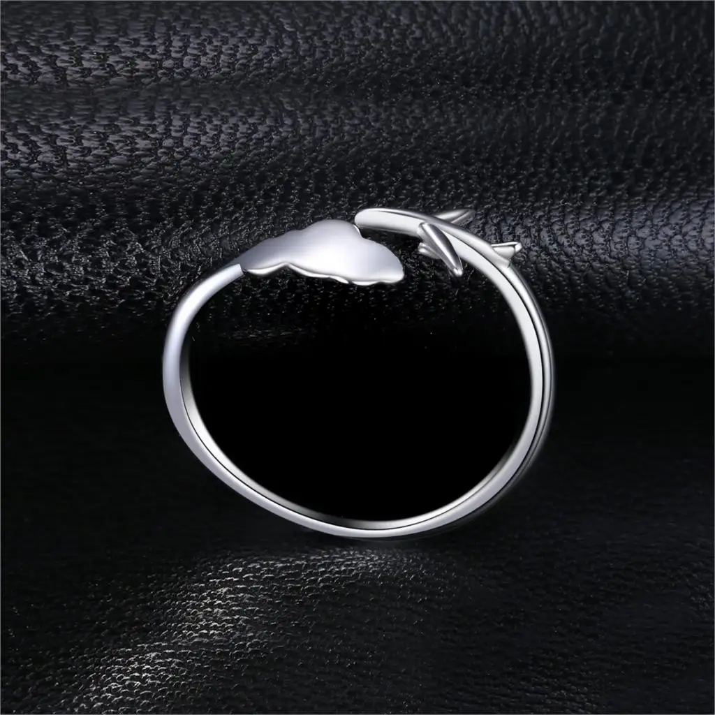 JewelryPalace Global Airplane Ring 925 Sterling Silver Rings for Women Open Stackable Rings Silver 925 Jewelry Fine Jewelry