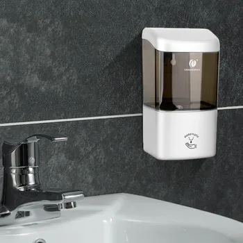 

CHUANGDIAN 600ml IR Sensor Soap Dispenser Wall Mount Pump Foam Soap Dispenser Automatic Shower Bath Shampoo Home Shampoo Box