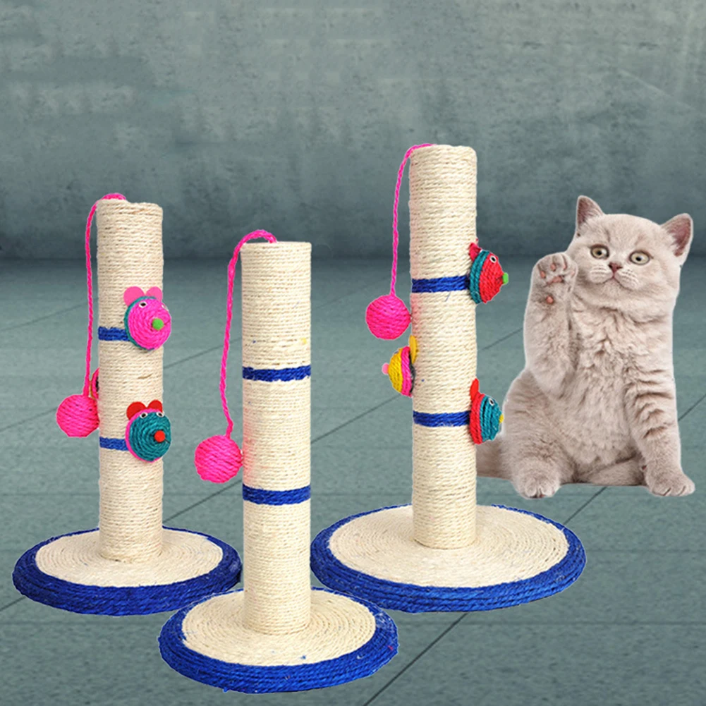 Pet кошки котенок съемный сизаль мячик-мышь скретч доска пост скалолазание игрушка