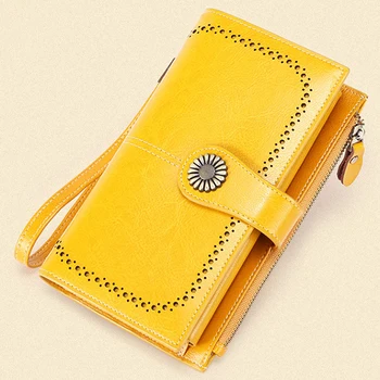 

Cash RFID Blocking Anti Theft Money Clip Multi Slot Long Purse Artificial Leather Card Holder Large Capacity Casual Women Wallet