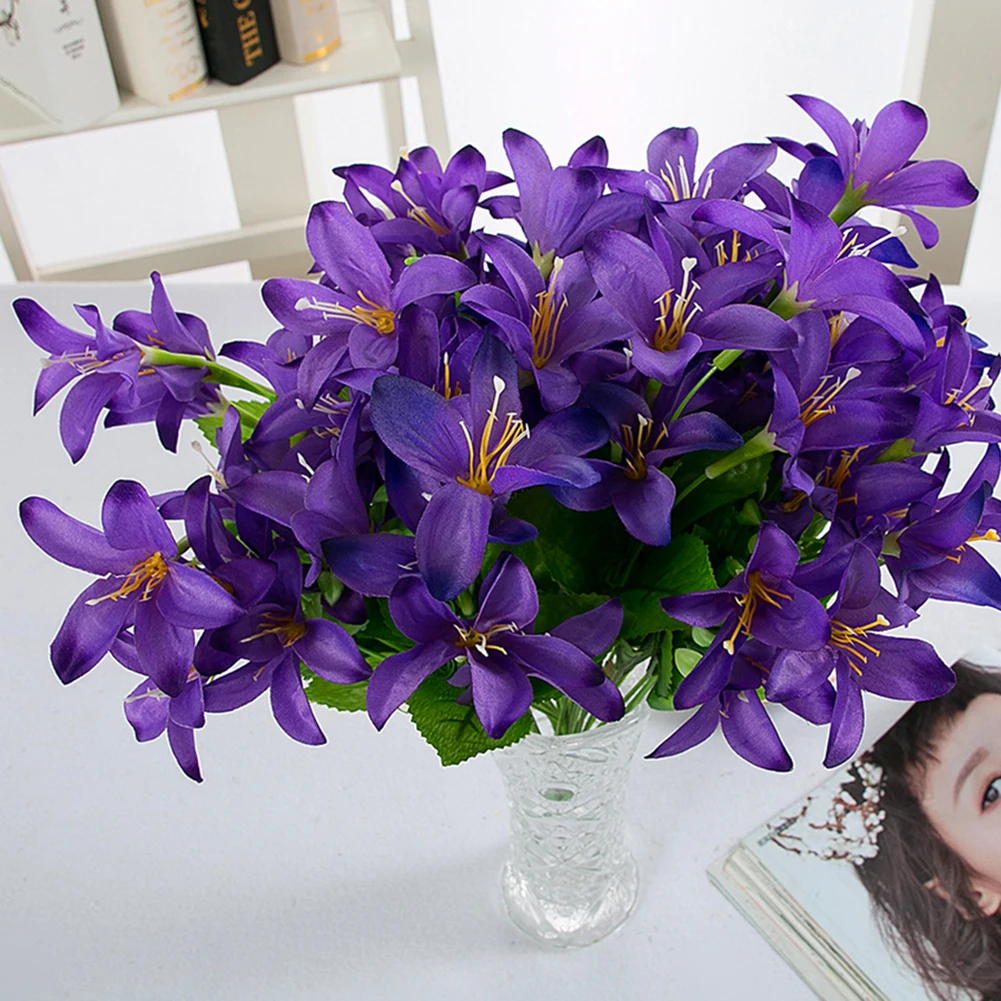 

10 Forks Artificial Narcissus Flowers Simulation Daffodils Wedding Decoration Fake Flowers Home Party Centerpieces Flowers