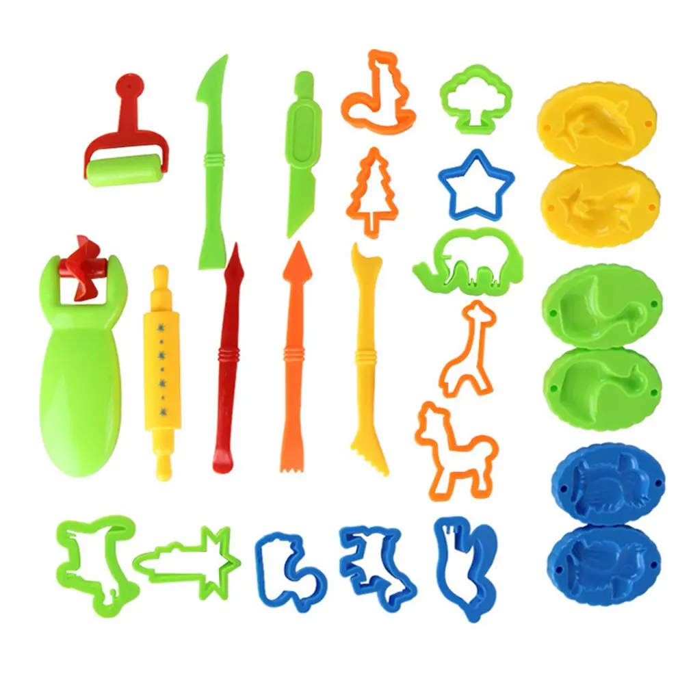 

Color Clay Tool Mold Set Environmental Plasticine Tool Non-toxic and Safe Ideal for Arts Crafts Relief Stress Educational Toys