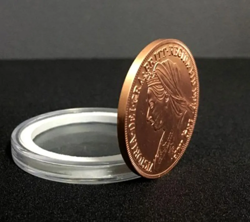 

Queen Victoria Ancient Coin (Red Copper) Coin Magic Tricks Illusions Gimmick Close up Magic Props Stage Magician trucos de magia