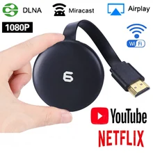 HDMI Беспроводной Wi-Fi дисплей Wecast G6 ТВ-палка для Android iOS YouTube NETFLIX для Google хром Airplay Для Chromecast 2 1080P