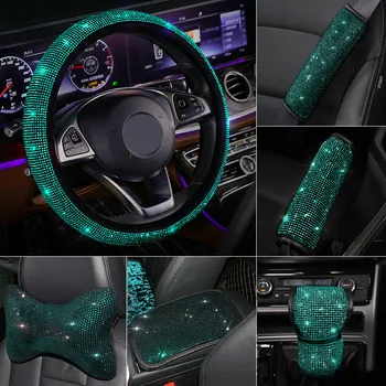 

New Arrival High Quality Universal Sparkle Luxury Bling Bling Rhinestone Diamond Car Interior Accessories