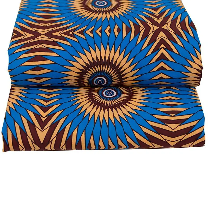 Nigeria Ankara prints batik fabric real dutch wax cotton Java African sewing material for wedding dress 6yards top quality