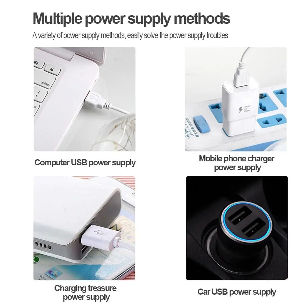 

Adjustable Round Table Lamp Illuminate Baby Stroller USB Portable Desk Lamp Reading Light Touch Switch