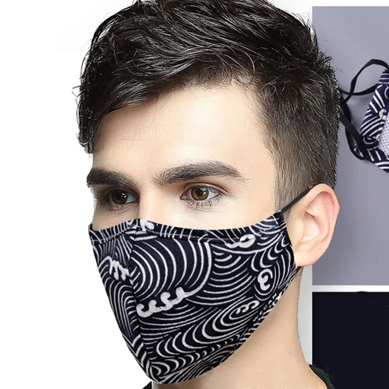 Cotton PM2.5 Anti Haze Mask Anti Dust Mouth Mask Activated Carbon Filter Mouth-muffle Mask Fabric Face Mask