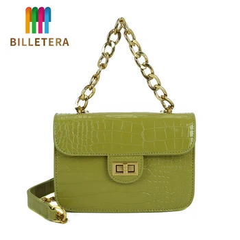 

BILLETERA Women Fresh Simple Shoulder Bags 2020 Summer New Korean Version Messenger Bag Handbag Lady Small Chain Crossbody Bags