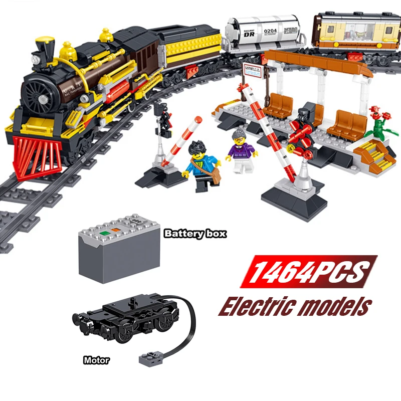 

2020 NEW Legoes City Train Power-Driven Diesel Rail Train Cargo with Tracks Set Model Technic Building Blocks Toys for Children