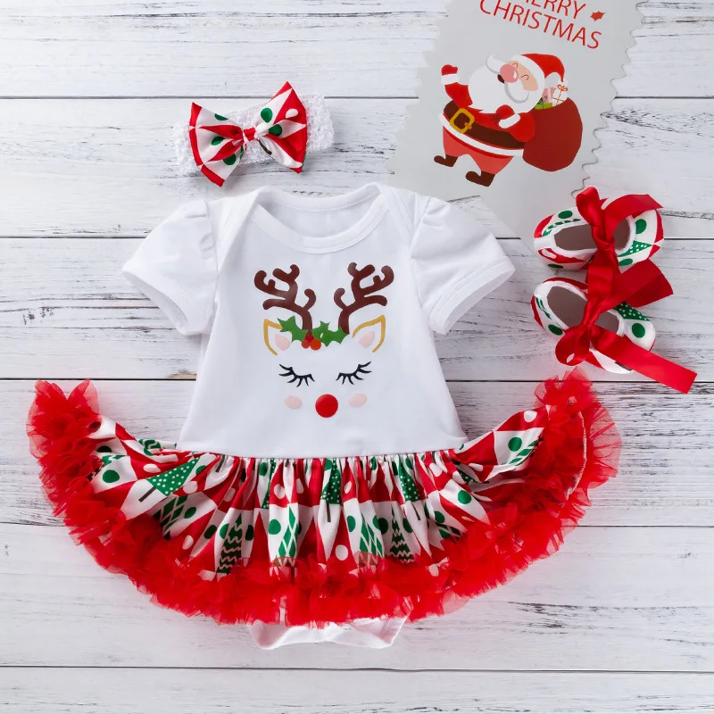 My First Christmas/Одежда для новорожденных девочек Bebek Giyim Bebe, одежда Одежда для новорожденных Рождественский наряд для детей от 0 до 24 месяцев, очень милый