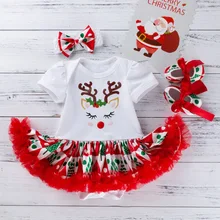 My First Christmas/Одежда для новорожденных девочек Bebek Giyim Bebe, одежда Одежда для новорожденных Рождественский наряд для детей от 0 до 24 месяцев, очень милый