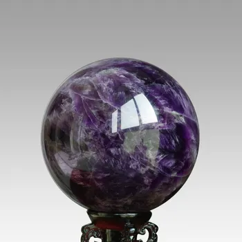 

Natural Amethyst Ball Ornament Dream Purple Crystal Ball Raw Stone Grinding