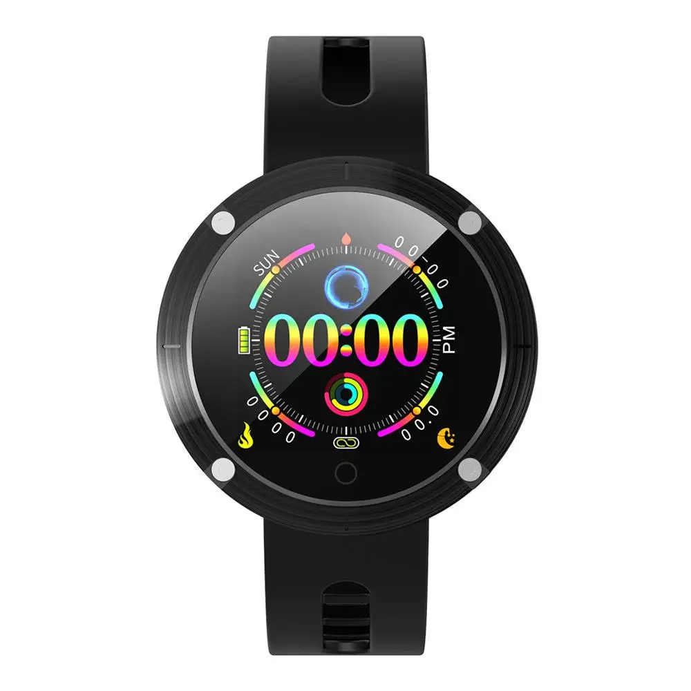 black Vorke VKT2 Bluetooth браслет 4,0 кровяное давление H& R IP68 Водонепроницаемый трекер физической активности Смарт-браслет подарок для друга - Цвет: black