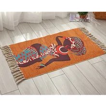 1 шт., тканый ковер из хлопка и льна с кисточками, напольный коврик, дверной гобелен для спальни, декоративное одеяло, чайный ковер для гостиной