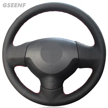 

Car Steering Wheel Cover For Mitsubishi Outlander 2013-2006 ASX Lancer X 10 2015-2007 Black Hand-stitched Artificial Leather