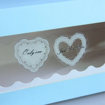 

White Lace Heart Stickers,PVC gift Stickers 50sheets/lot 400pcs