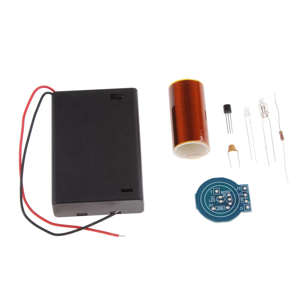 Assembled Mini Tesla Coil Kit Wireless Transmission Experiment Model for Beginner Student Experiments Curriculum Design