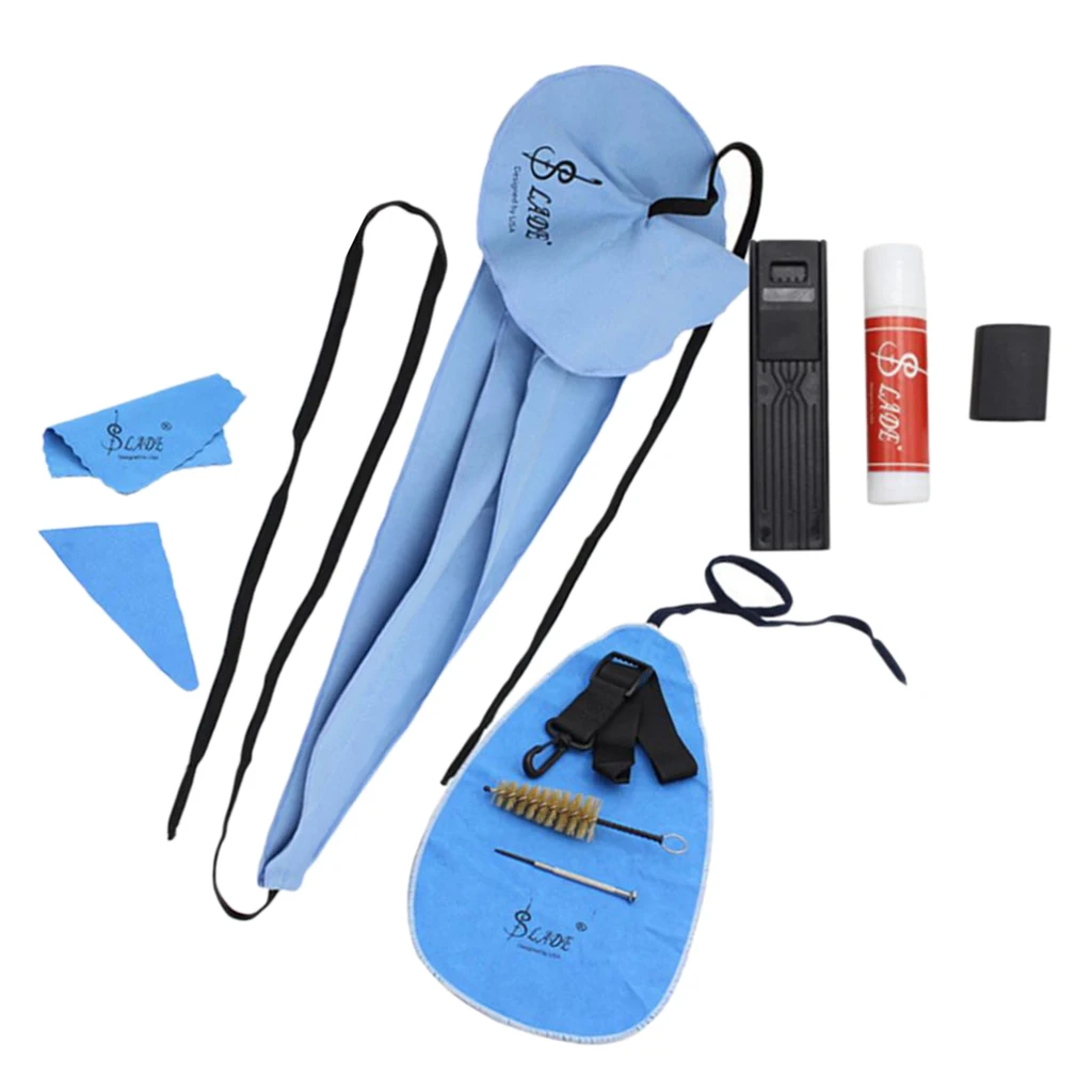 10 In 1 Saxophone Cleaning Care Kit Reed Case Mouthpiece Screwdriver Sax DIY