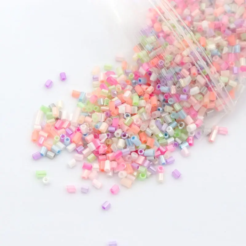 

2500pc Mix Colorful Seedbeads Spacer Tube Small Glass Beads For Jewelry Making Diy Bracelet Necklace Accessories Wholesale