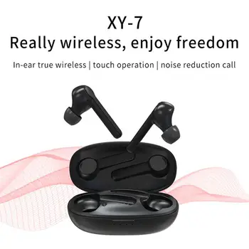 

TWS Wireless Bluetooth Headset XY-7 Stereo 5.0 Sports Waterproof Bluetooth Headset with Built-in Microphone with Charging Case