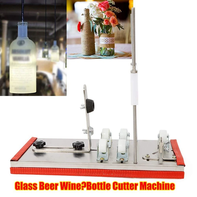 Glass Beer Wine Bottle Jar Accurate Cutter Machine Diy Recycle Cutting Tool Kit(Silver