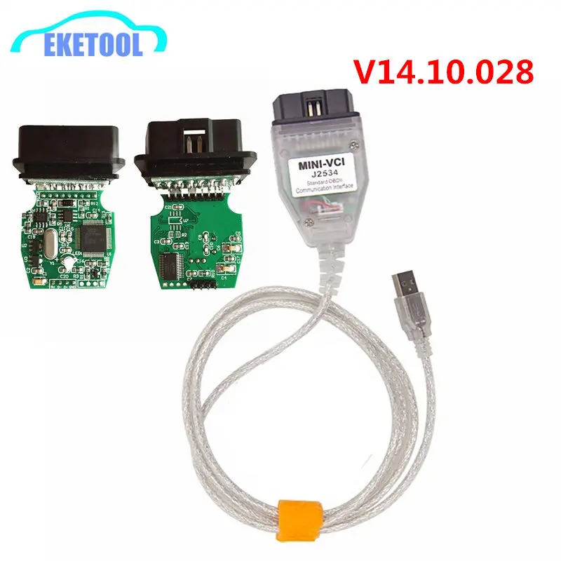 

Latest V14.10.028 MINI VCI J2534 For Toyota TIS Techstream Interface OBDII Standard Communication Diagnostic MINI-VCI USB Cable