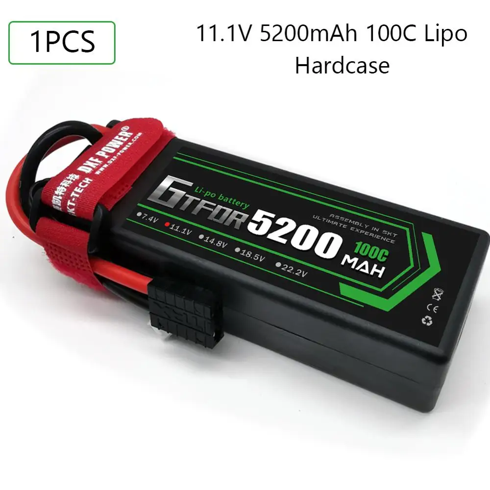 GTFDR lipo батарея 3S 11 1 V 5200mAh 100C-200C XT60 T разъем HardCase Lipo для RC HPI HSP 1/8 1/10 багги автомобиль