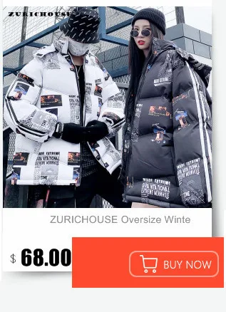 ZURICHOUSE зимняя куртка большого размера для женщин, хип-хоп стиль, пара, серия, парка с капюшоном, модное пальто с хлопковой подкладкой с буквенным принтом