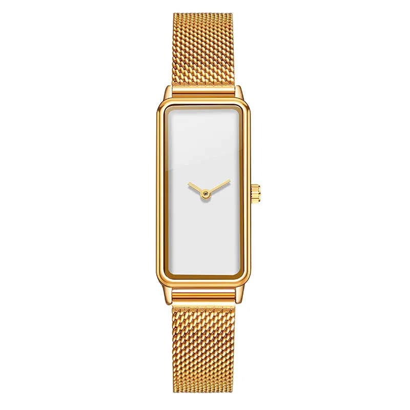 CL041 золотые роскошные женские часы Прямоугольные женские фото часы японские кварцевые Брендовые Часы с логотипом на заказ женские часы