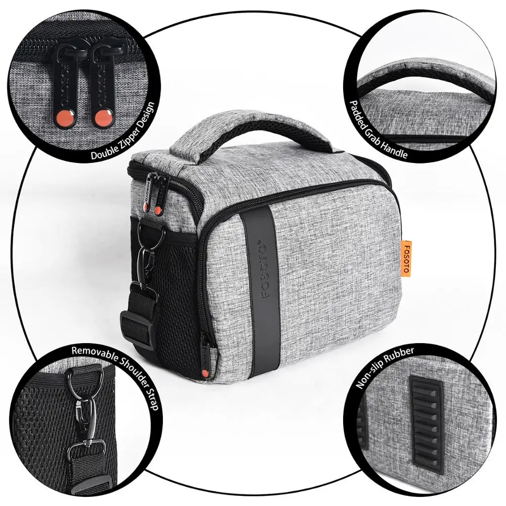 Fosoto-bolsa de Ombro Impermeável para Câmera Dslr Câmera de Vídeo para Canon Nikon Sony Lens Pouch Fotografia Photo Bag - Image 6