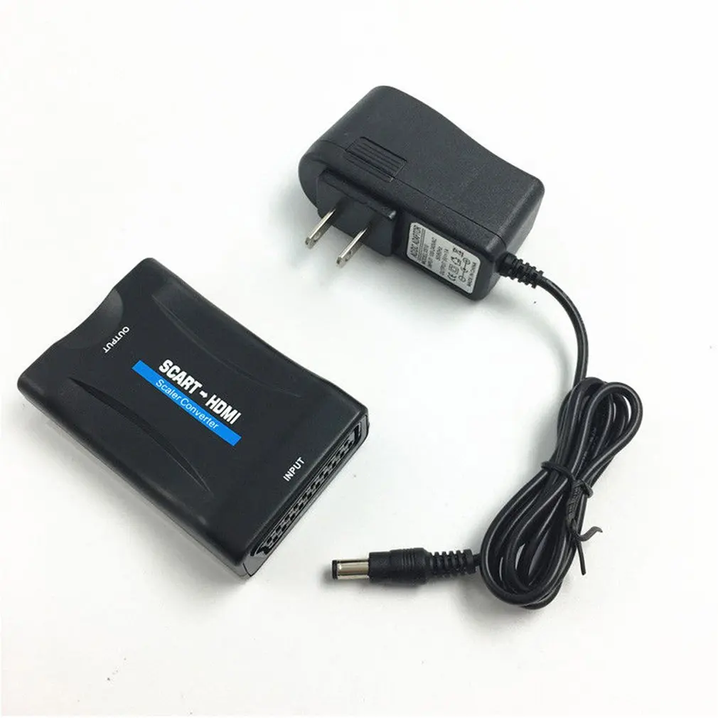  Abs 1080 P Scart Convertitore di Hdmi Convertitore Audio-Video Adattatore di Segnale Hd con Ricaric