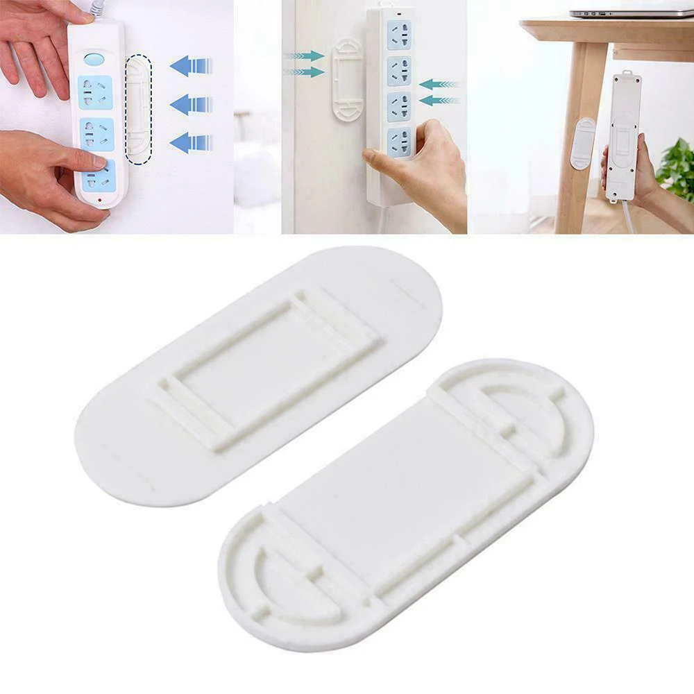 10PCS White Patch Panel Holder Punch Free Wall mounted Patch Panel