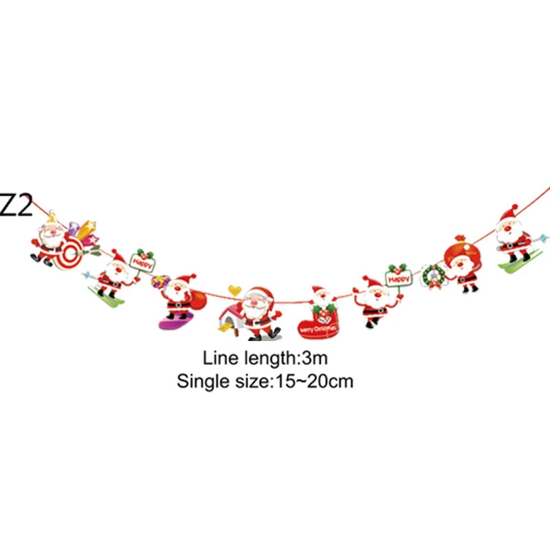 Рождественская елка, украшение для дома, Рождественская гирлянда, украшения на год, подарок Санта Клауса, Рождественский снеговик - Цвет: 02