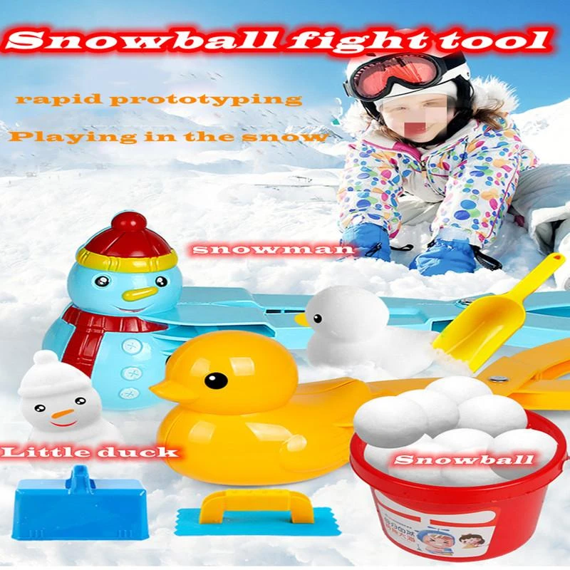 Justpe 4PCS Snow Ball Maker Toys for Kids Outdoor Snow Ball Fights Activities Snow Ball Clip and Sand Mold Clamp Christmas Toys for Kids /& Adults